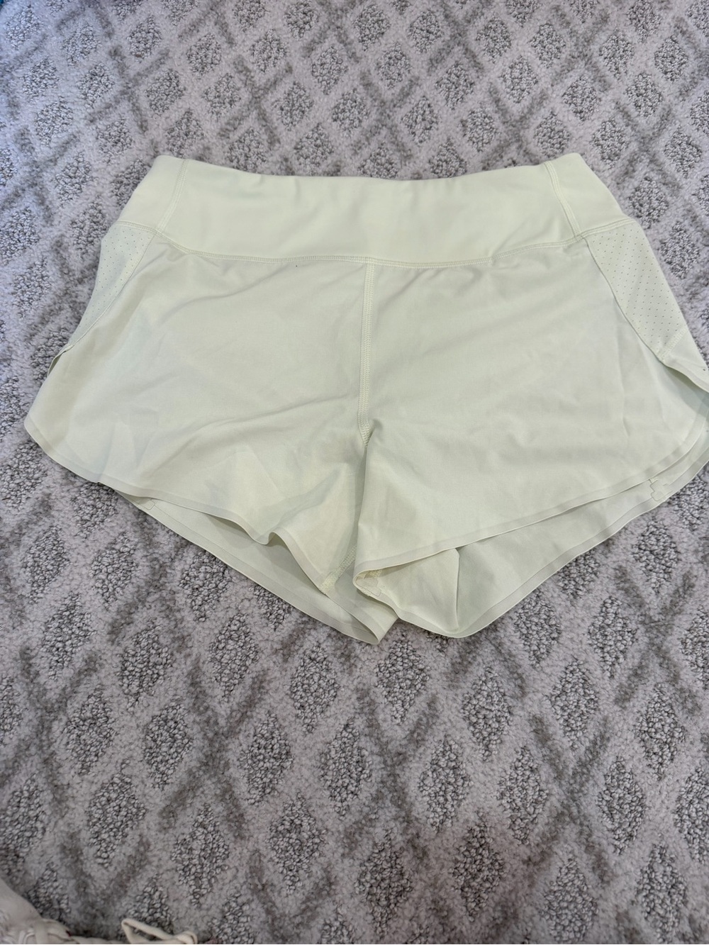 Athleta Pale Lime Women's Layered Athletic Shorts